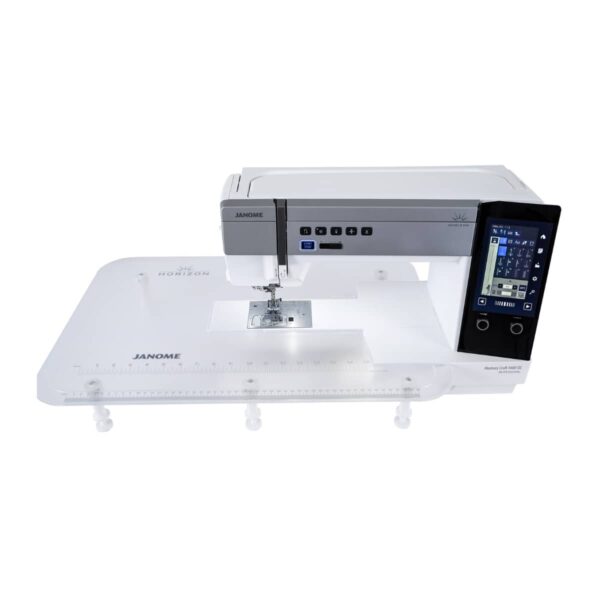 Janome Memory Craft 9480 sewing machine with extension table