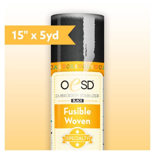 OeSD Fusible Woven Cutaway Stabilizer 15" x 5 yards (black)