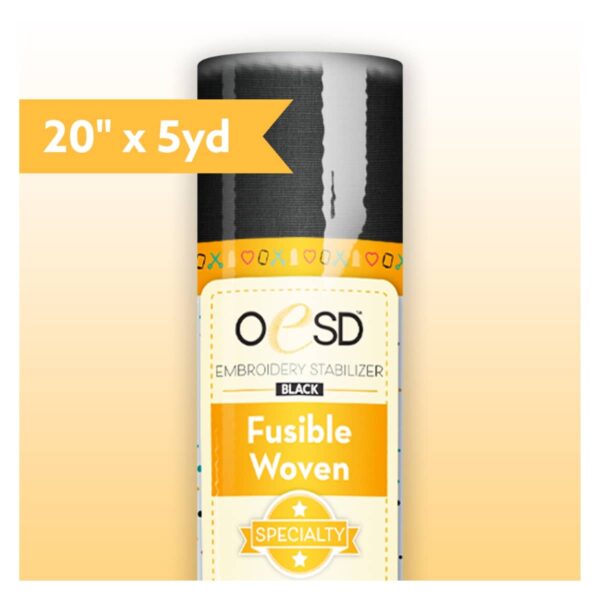 OeSD Fusible Woven Cutaway Stabilizer 20" x 5 yards (black)