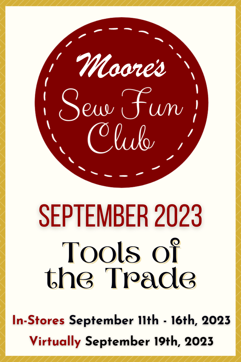 Home page banner for Sew Fun Club September 2023 (mobile friendly)