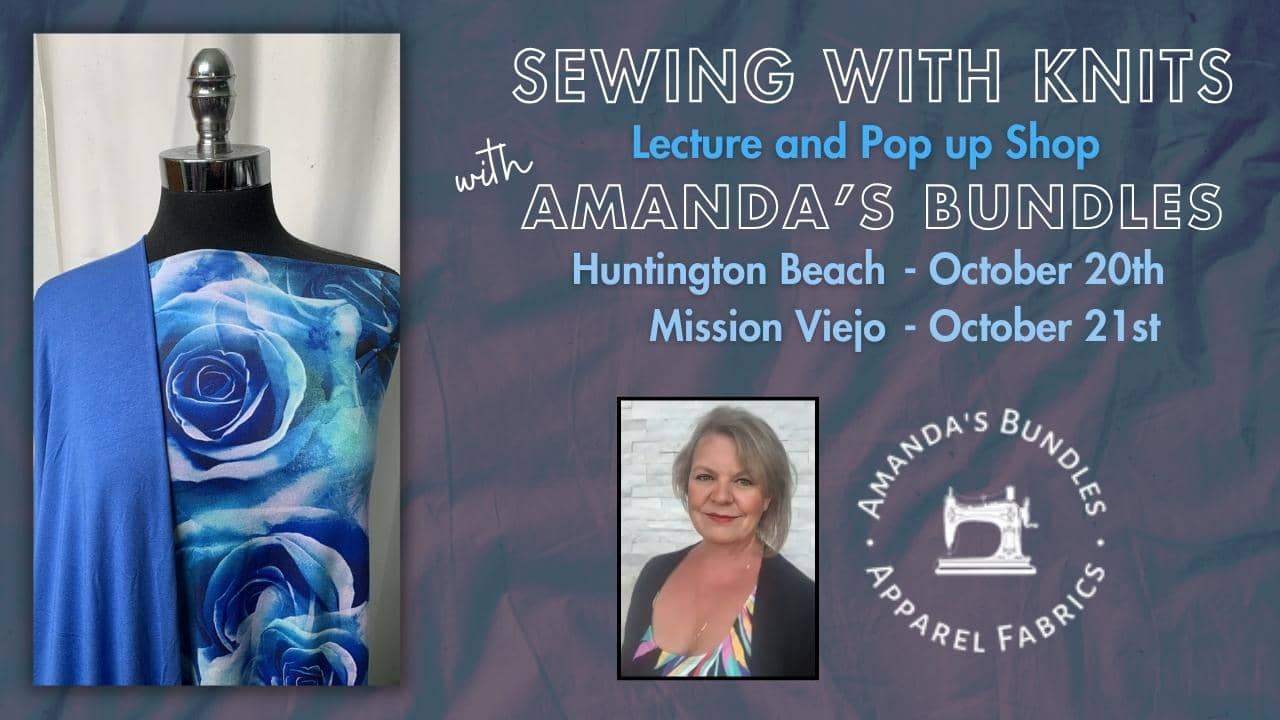 Information Card for event on Sewing with Knits by Amanda's Bundles