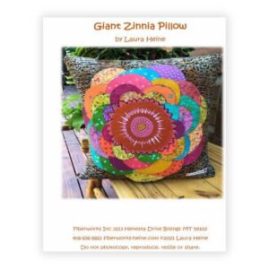 Giant Zinnia Pillow pattern by Laura Heine main product image