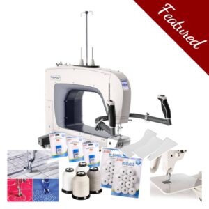 Grace 16X midarm quilting machine main product image with featured bundle