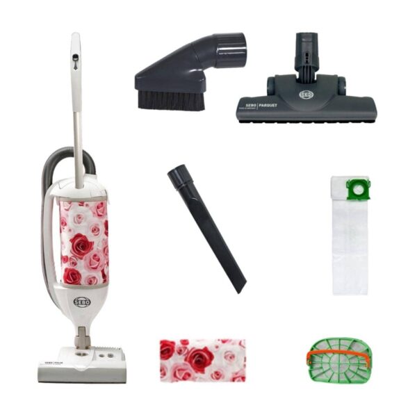 Sebo Premium Felix Upright Vacuum Cleaner with attachments - Rose