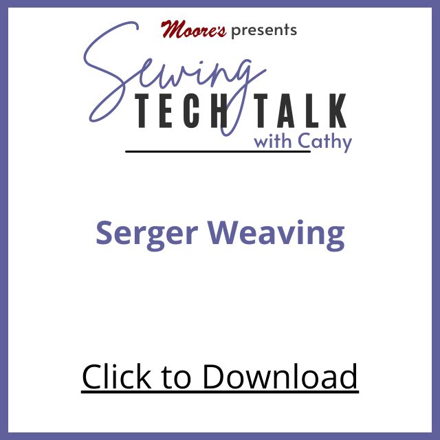PDF Card for Serger Weaving vlog (Sewing Tech Talk with Cathy)