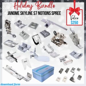 Janome Skyline S7 Notions Spree Holiday Bundle