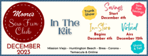 Home page Banner image for Sew Fun Club December 2023 with meeting dates