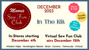Sew Fun Club December 2023 info card