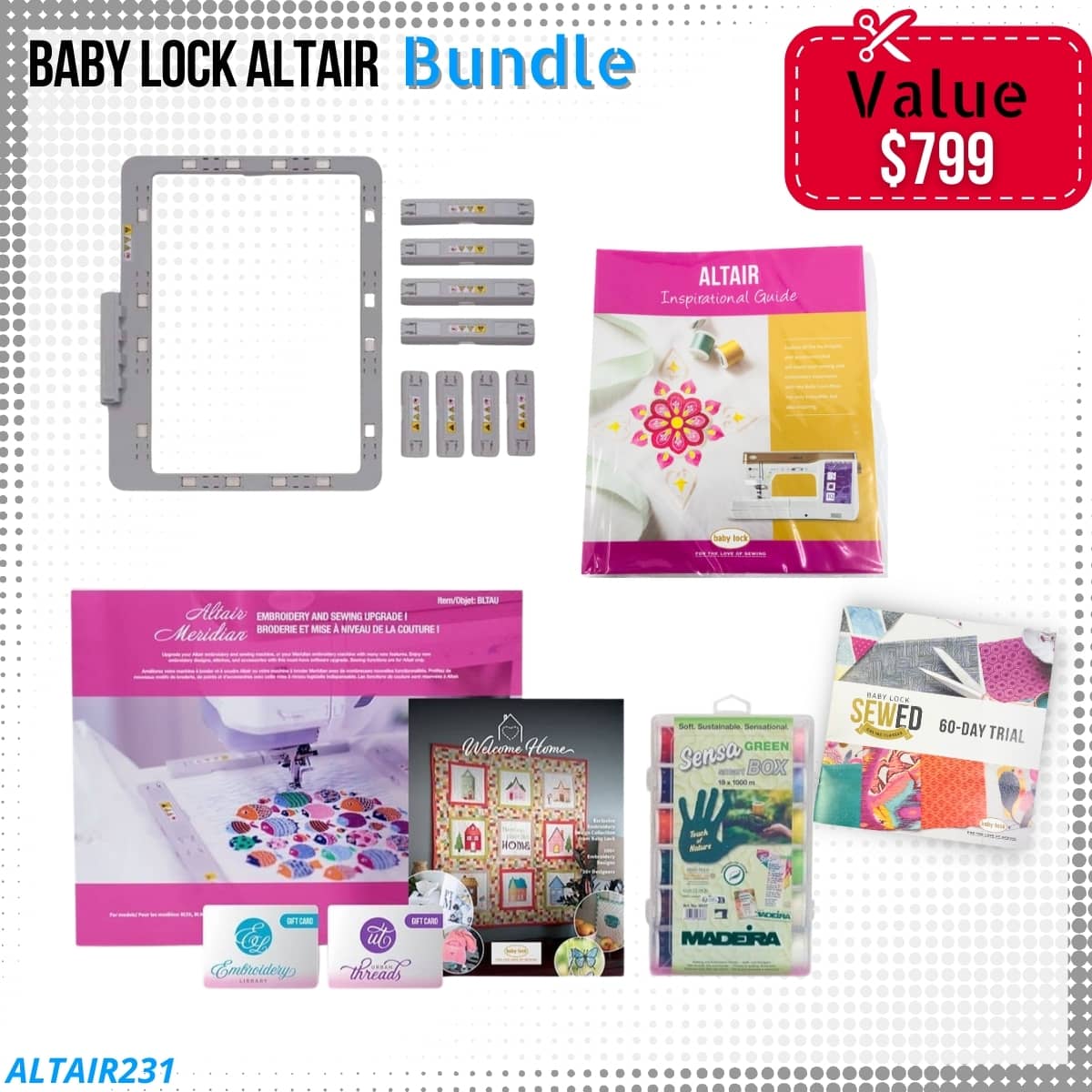 Baby Lock Altair Sewing, Quilting, and Embroidery Machine – Quality Sewing  & Vacuum