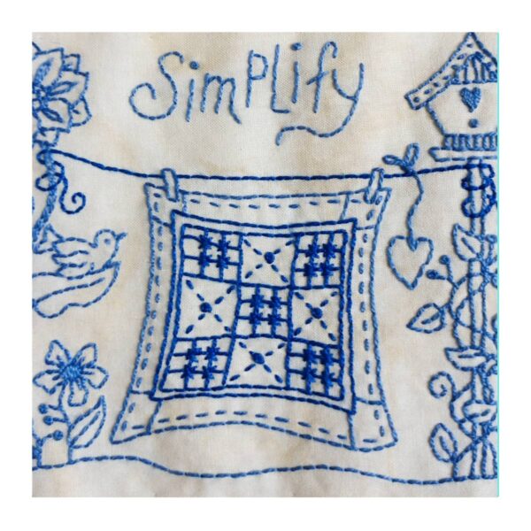 Bird Brain Designs Simplify Machine Embroidery Pattern closeup