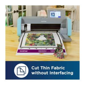 Brother ScanNCut High Tack Fabric Support Sheet on machine