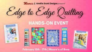 Edge to Edge quilting event info card