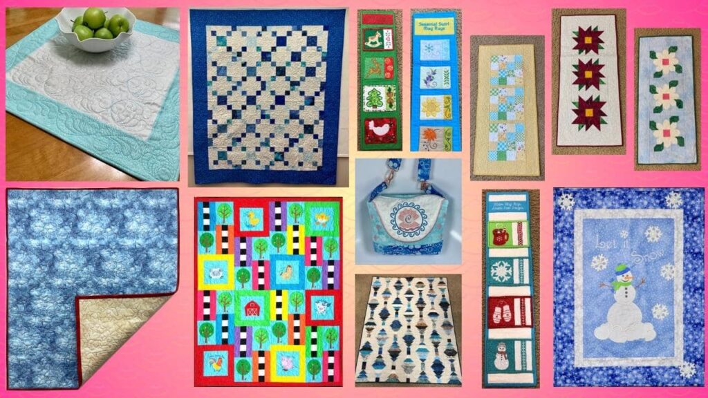Edge to Edge quilting class samples
