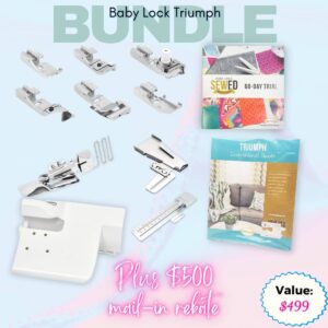 Baby Lock Triumph bundle for National Serger Month