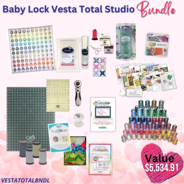 Baby Lock Vesta Total Studio bundle for Valentine's Sale