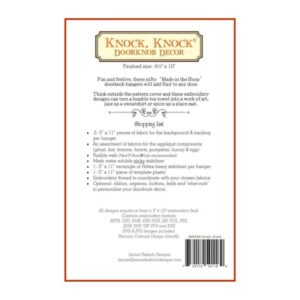 Janine Babich Knock, Knock Doorknob Decor pattern requirements