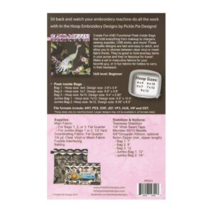 Pickle Pie Designs Peek Inside Bags pattern requirements