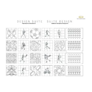 Baby Lock Design Suite Team Sports Fills and Motif Collection designs
