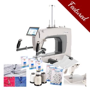Grace 16X Elite midarm quilting machine main product image with featured bundle