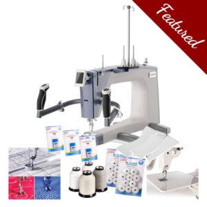 Grace Q'nique 19X longarm quilting machine main product image with featured bundle