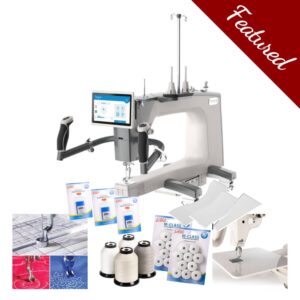 Grace 19X Elite longarm quilting machine main product image with featured bundle
