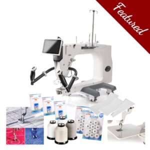 Grace Q'nique 21X Elite Longarm machine main product image with featured bundle