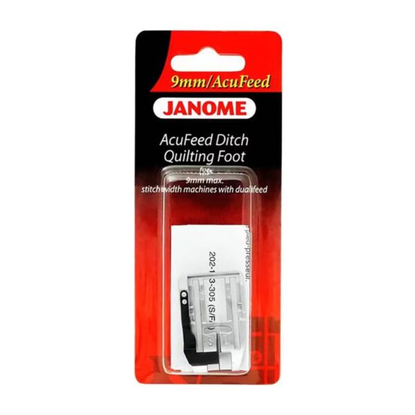 Janome 9mm Accufeed Ditch Quilting Foot in package