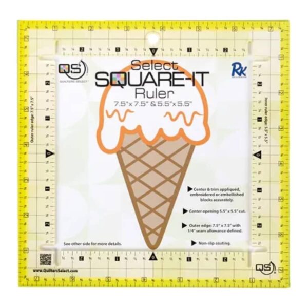 Quilters Select Square It Ruler 7.5" packaging image