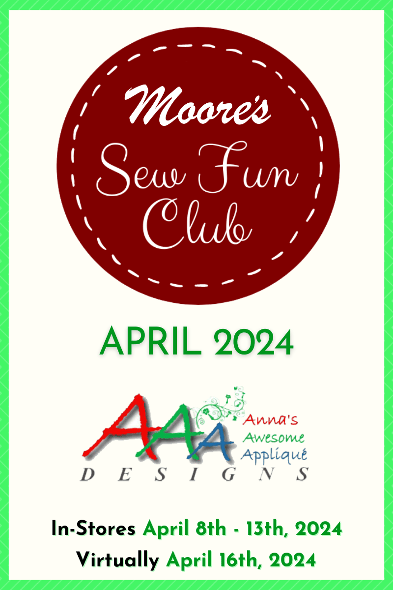 April Sew Fun Club Home page banner featuring Anna's Awesome Applique (for mobile)
