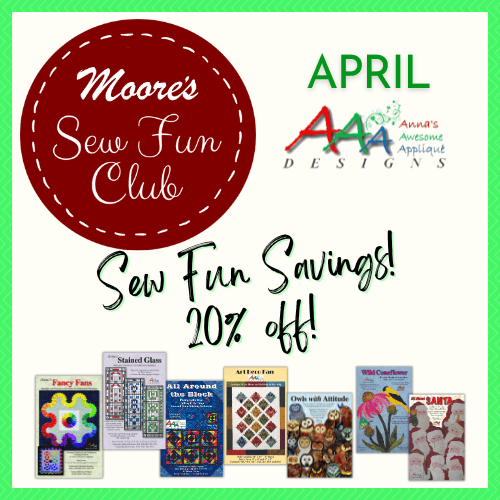 Save 20% on Sew Fun Club April products