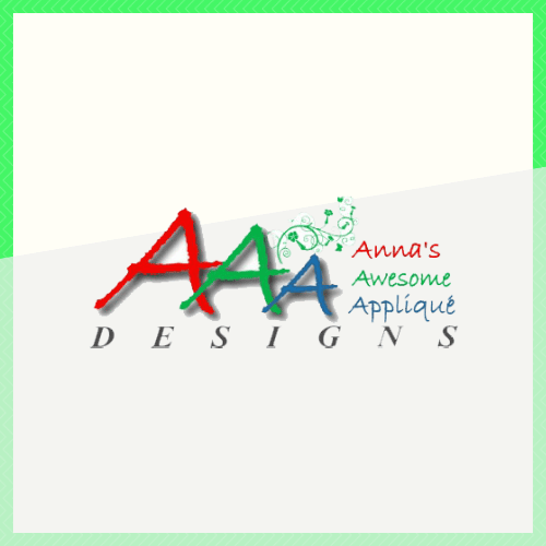 April Sew Fun Club logo featuring Anna's Awesome Applique