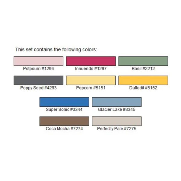Floriani Summer/Spring 2022 Trending Thread Set Floriani #F-TCSS22 color chart