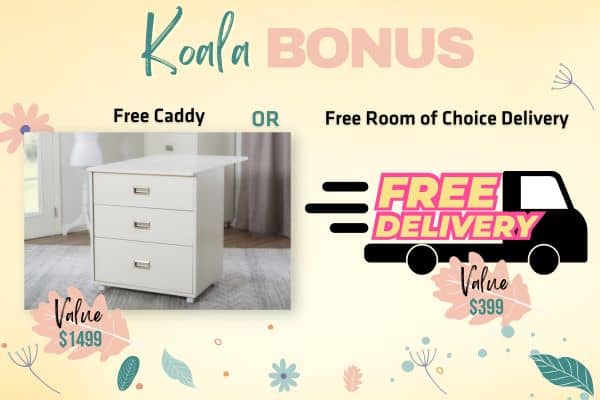 Koala Free Caddy or Free Delivery promo for April 2024
