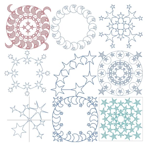 Sew Steady Embroidelee Starry Nights Embroidery Collection