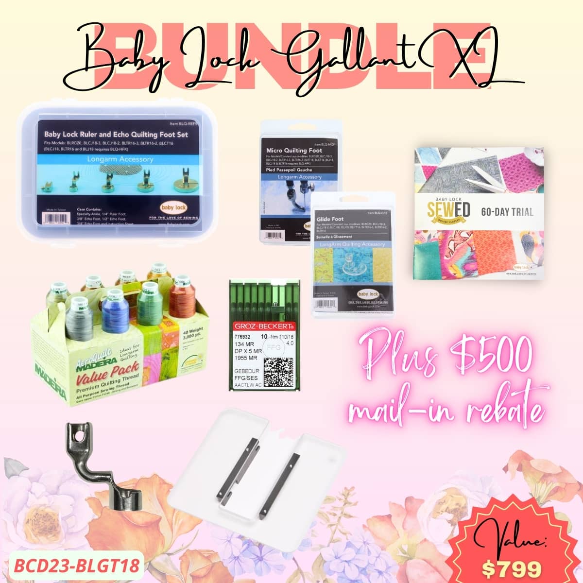 Baby Lock Gallant XL Longarm Quilting Machine - Moore's Sewing