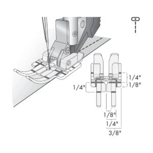 Pfaff 1/4" Foot (clear) diagram