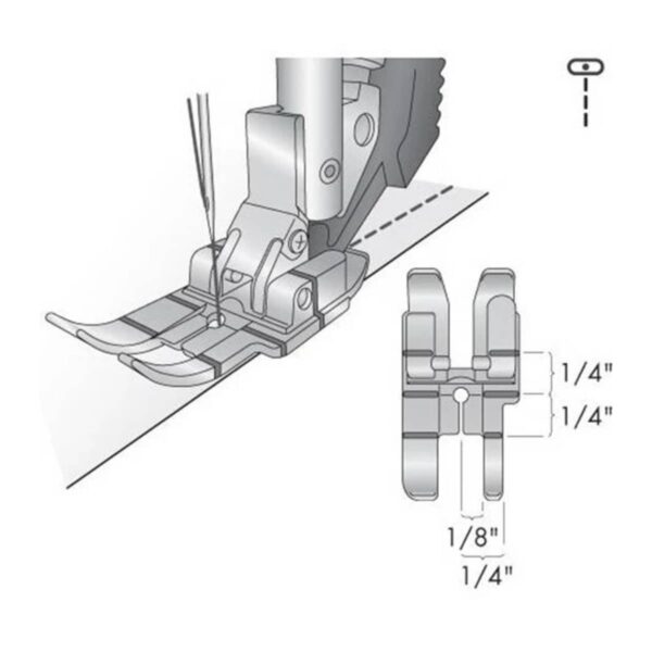Pfaff 1/4" Foot (metal) diagram