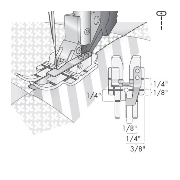 Pfaff Stitch-In-Ditch Foot diagram