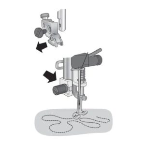 Pfaff Open Toe Free-Motion Spring Foot diagram view