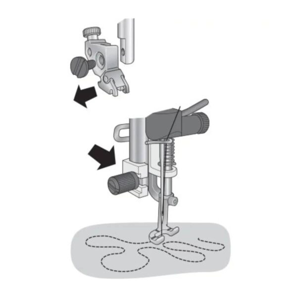 Pfaff Open Toe Free-Motion Spring Foot diagram view