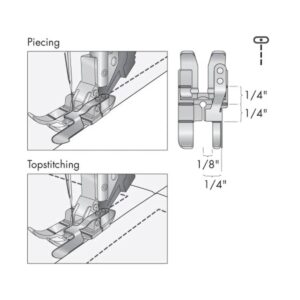 Pfaff 1/4" Right Guide Foot diagram