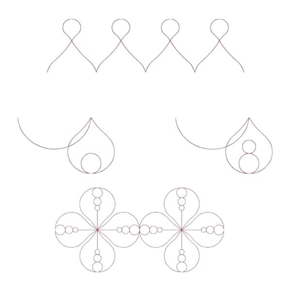 Sew Steady Sariditty Embroidelee Lotus and Pebbles Collection
