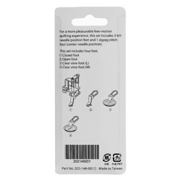 Janome Convertible Freemotion Quilting Foot Set