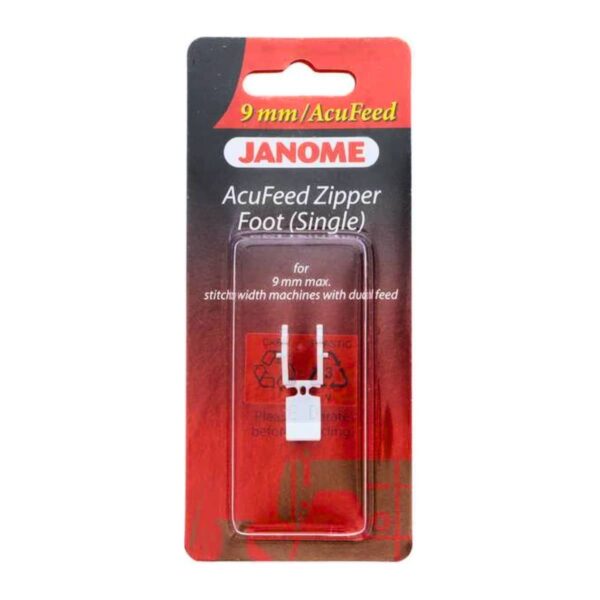 Janome Dual Feed Zipper Foot ED (Single)