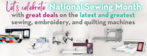 Home page banner for National Sewing Month