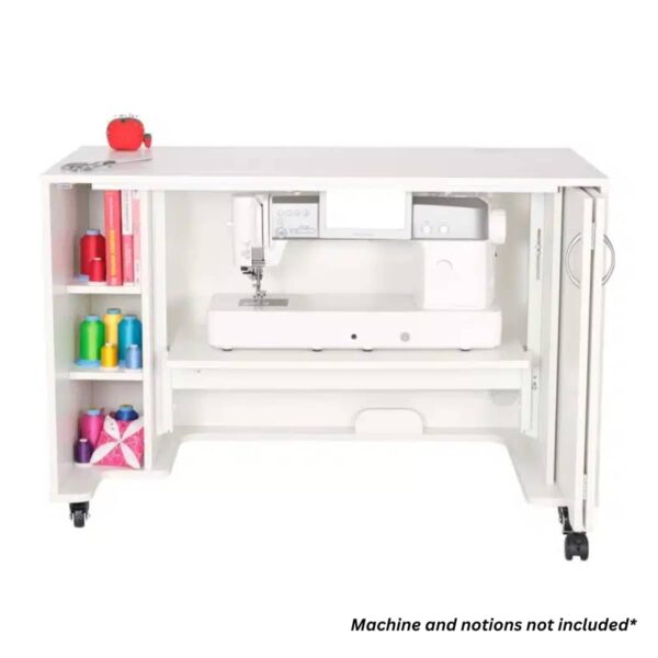 Mod XL Sewing Cabinet with machine in storage position