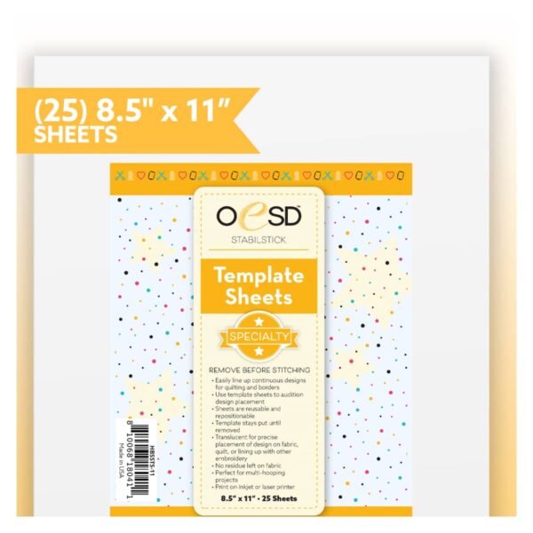 OeSD StabilStick Template Sheets - 8.5" x 11"