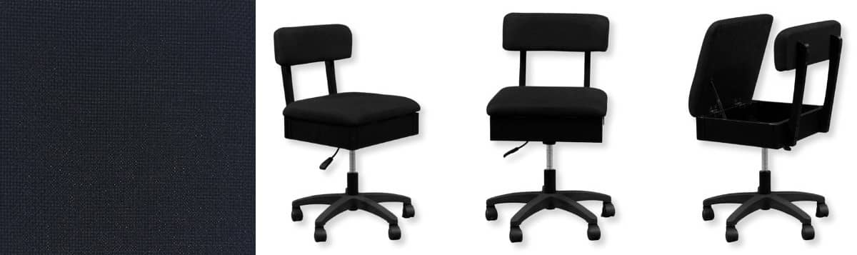 SewFine Sewing Chair Midnight Black Banner