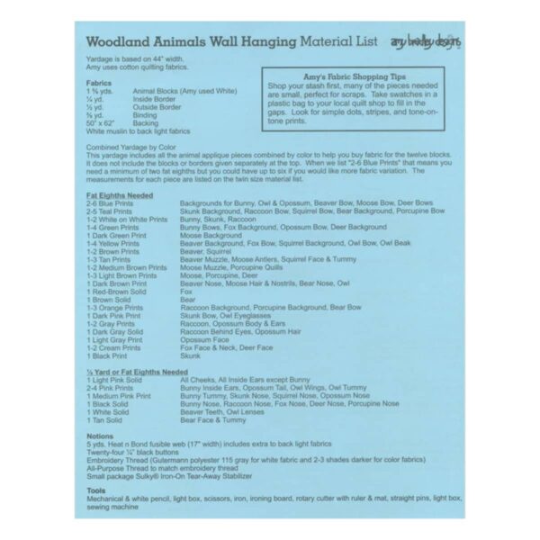 Amy Bradley Woodland Animals Quilt