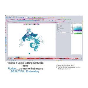 Floriani Fusion software sewing simulator